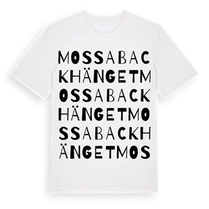Mossabackhänget ordlek t-shirt – ekologisk bomull t-shirt från Pinshirt