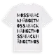 White t-shirt med Mossabackhänget ordlek t-shirt