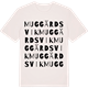 Vintage White t-shirt med Muggärdsvik ordlek t-shirt