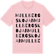 Pink Cotton t-shirt med Mullbergskojan ordlek t-shirt