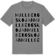 Mid Heather Gray t-shirt med Mullbergskojan ordlek t-shirt
