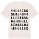 Vintage White t-shirt med Mullbergskojan ordlek t-shirt