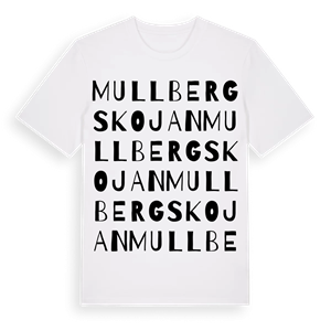 Mullbergskojan ordlek t-shirt – ekologisk bomull t-shirt från Pinshirt