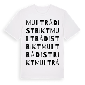 Multrå distrikt ordlek t-shirt – ekologisk bomull t-shirt från Pinshirt