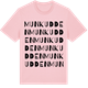 Pink Cotton t-shirt med Munkudden ordlek t-shirt
