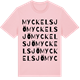Pink Cotton t-shirt med Myckelsjö ordlek t-shirt
