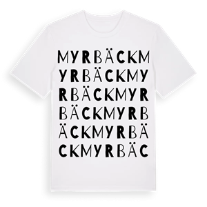 Myrbäck ordlek t-shirt – ekologisk bomull t-shirt från Pinshirt