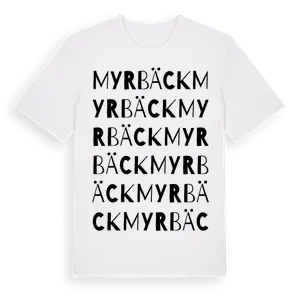 Myrbäck ordlek t-shirt – ekologisk bomull t-shirt från Pinshirt