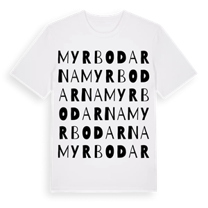 Myrbodarna ordlek t-shirt – ekologisk bomull t-shirt från Pinshirt