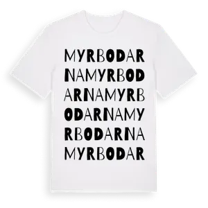 Myrbodarna ordlek t-shirt – ekologisk bomull t-shirt från Pinshirt