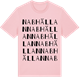 Pink Cotton t-shirt med Nabhällan ordlek t-shirt
