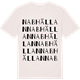 Vintage White t-shirt med Nabhällan ordlek t-shirt