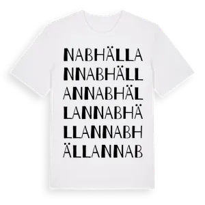 Nabhällan ordlek t-shirt – ekologisk bomull t-shirt från Pinshirt