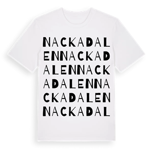 Nackadalen ordlek t-shirt – ekologisk bomull t-shirt från Pinshirt