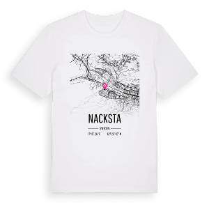 Nacksta karta t-shirt – ekologisk bomull t-shirt från Pinshirt