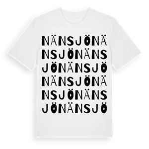 Nänsjö ordlek t-shirt – ekologisk bomull t-shirt från Pinshirt