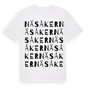 Näsåker ordlek t-shirt – ekologisk bomull t-shirt från Pinshirt