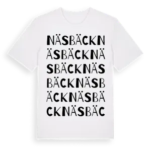 Näsbäck ordlek t-shirt – ekologisk bomull t-shirt från Pinshirt