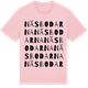 Pink Cotton t-shirt med Näsbodarna ordlek t-shirt