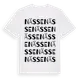 White t-shirt med Nässe ordlek t-shirt