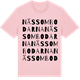Pink Cotton t-shirt med Nässombodarna ordlek t-shirt