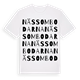 White t-shirt med Nässombodarna ordlek t-shirt
