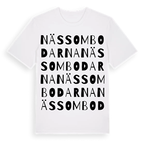 Nässombodarna ordlek t-shirt – ekologisk bomull t-shirt från Pinshirt