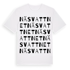 Näsvattnet ordlek t-shirt – ekologisk bomull t-shirt från Pinshirt