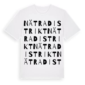 Nätra distrikt ordlek t-shirt – ekologisk bomull t-shirt från Pinshirt