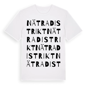 Nätra distrikt ordlek t-shirt – ekologisk bomull t-shirt från Pinshirt