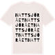 Vintage White t-shirt med Nattsjörået ordlek t-shirt