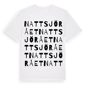 Nattsjörået ordlek t-shirt – ekologisk bomull t-shirt från Pinshirt