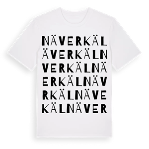 Näverkäl ordlek t-shirt – ekologisk bomull t-shirt från Pinshirt