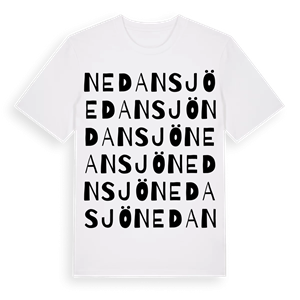 Nedansjö ordlek t-shirt – ekologisk bomull t-shirt från Pinshirt