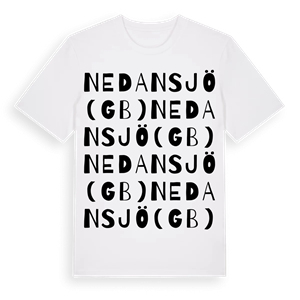 Nedansjö(gb) ordlek t-shirt – ekologisk bomull t-shirt från Pinshirt
