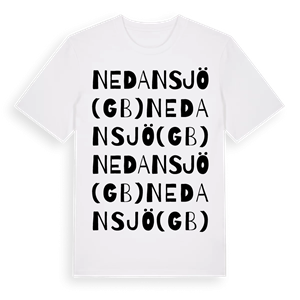 Nedansjö(gb) ordlek t-shirt – ekologisk bomull t-shirt från Pinshirt