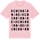 Pink Cotton t-shirt med Nedergårdarna ordlek t-shirt