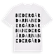 White t-shirt med Nedergårdarna ordlek t-shirt