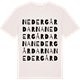 Vintage White t-shirt med Nedergårdarna ordlek t-shirt