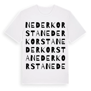 Nederkorsta ordlek t-shirt – ekologisk bomull t-shirt från Pinshirt