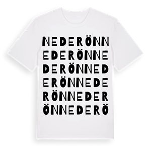 Nederön ordlek t-shirt – ekologisk bomull t-shirt från Pinshirt