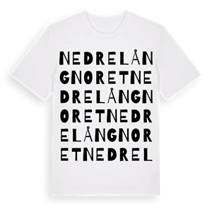 Nedre Långnoret ordlek t-shirt – ekologisk bomull t-shirt från Pinshirt
