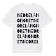 White t-shirt med Nedre Långnoret ordlek t-shirt