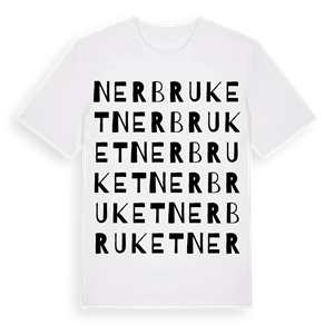 Nerbruket ordlek t-shirt – ekologisk bomull t-shirt från Pinshirt