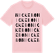 Pink Cotton t-shirt med Nickebo ordlek t-shirt