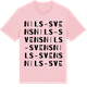 Pink Cotton t-shirt med Nils-Svens ordlek t-shirt