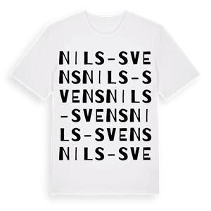 Nils-Svens ordlek t-shirt – ekologisk bomull t-shirt från Pinshirt