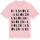 Pink Cotton t-shirt med Nilsböle ordlek t-shirt