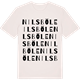 Vintage White t-shirt med Nilsböle ordlek t-shirt