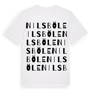 Nilsböle ordlek t-shirt – ekologisk bomull t-shirt från Pinshirt